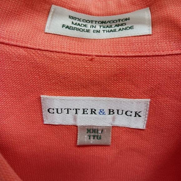 Cutter & Buck Long Sleeve Button Down Shirt Men’s Size XXL PPG Orange - Picture 3 of 8
